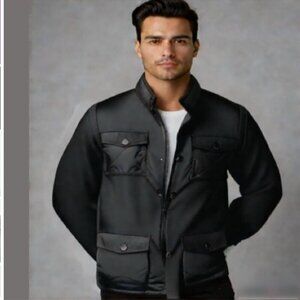 Tommy Hilfiger Black Down Zip Jacket SZ XL